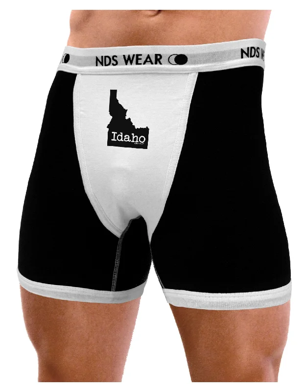 Men’s cotton performance boxer briefs-Idaho - United States Shape Mens Boxer Brief Underwear by TooLoud