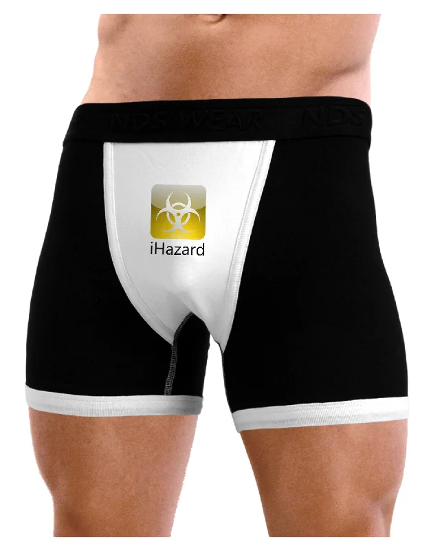 Men’s breathable cotton briefs-iHazard Logo - Zombie Apocalypse  Mens Boxer Brief Underwear