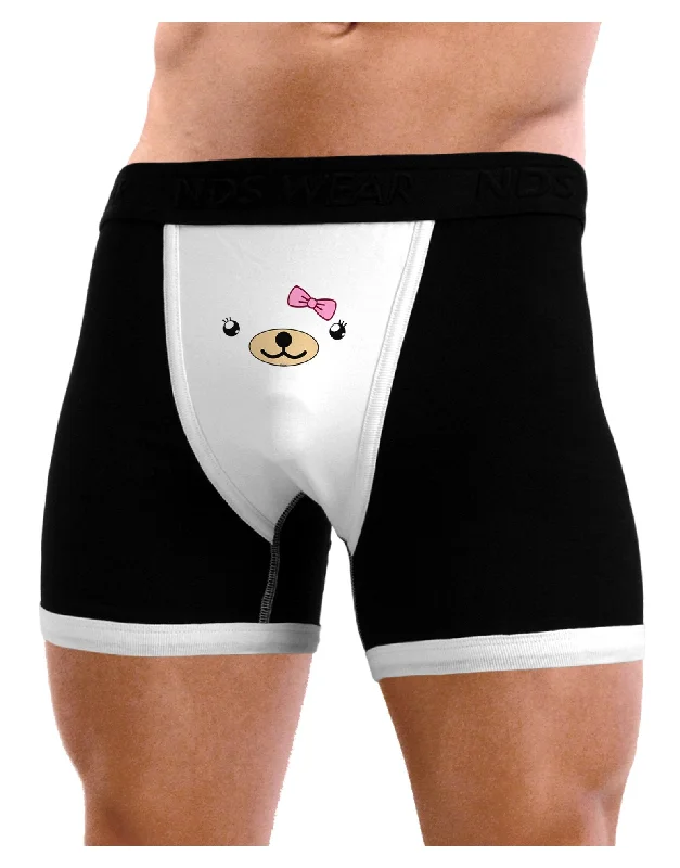 Men’s anti-slip mesh boxers-Kyu-T Face - Beartholomea Cute Girl Bear Mens Boxer Brief Underwear