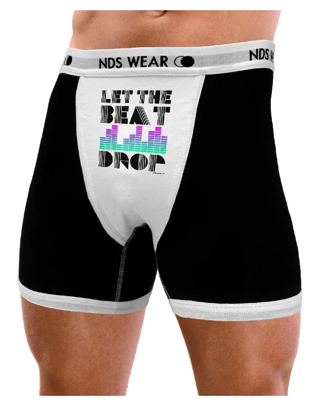 Men’s organic cotton boxer briefs-Let the Beat Drop Design Mens Boxer Brief Underwear by TooLoud