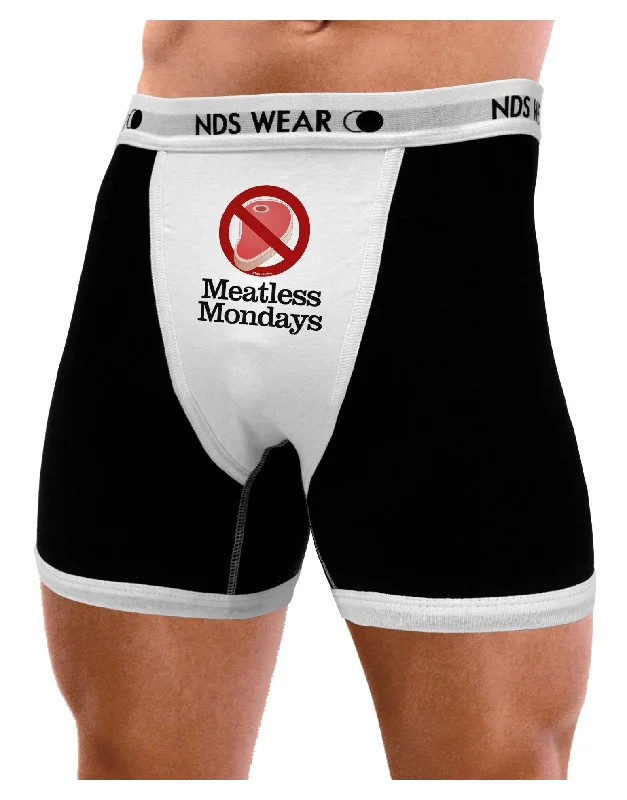 Men’s soft athletic boxers-Meatless Mondays Mens Boxer Brief Underwear by TooLoud