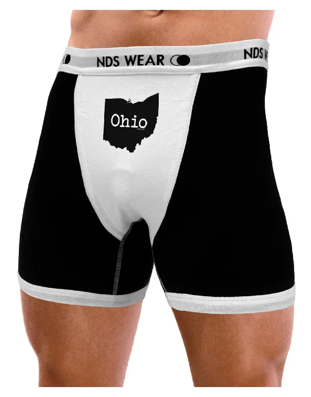 Men’s supportive mesh trunks-Ohio - United States Shape Mens Boxer Brief Underwear by TooLoud