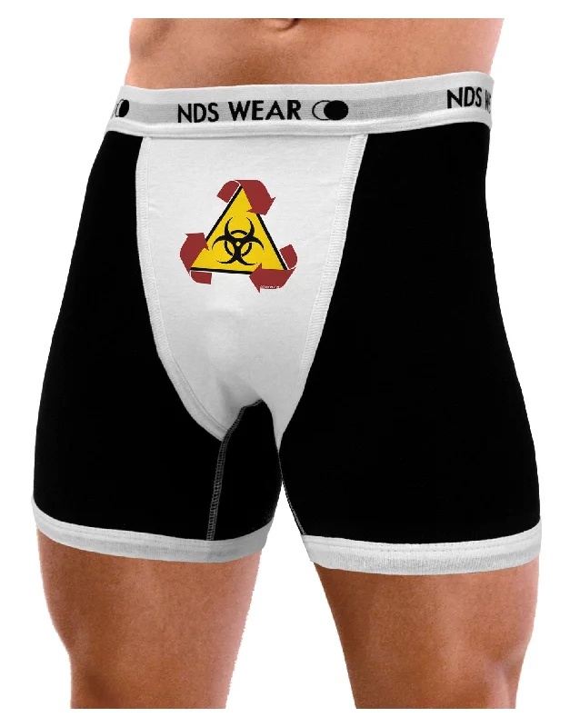 Men’s comfy modal boxer briefs-Recycle Biohazard Sign Mens Boxer Brief Underwear by TooLoud