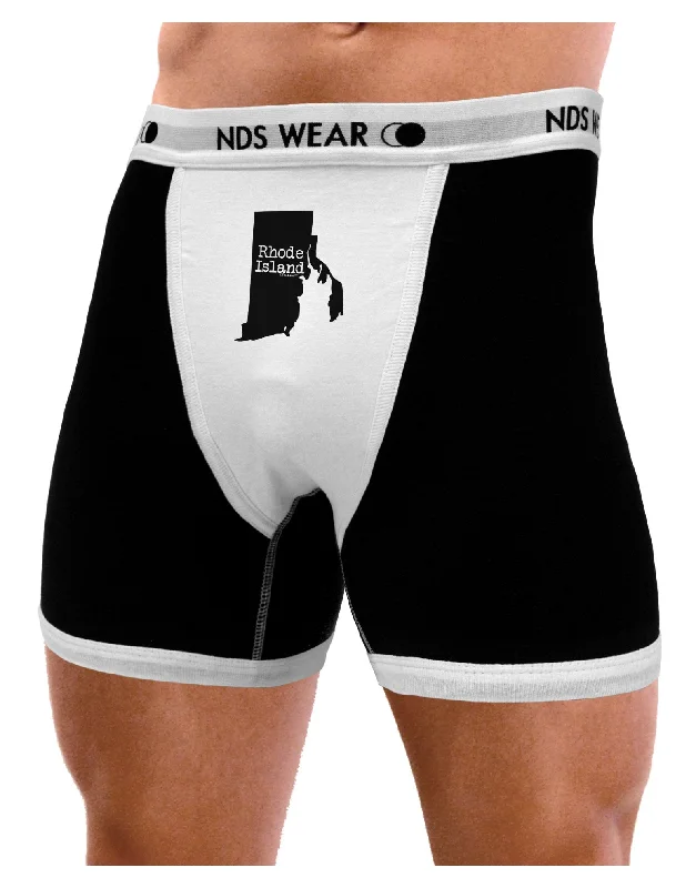 Men’s moisture-wicking trunks-Rhode Island - United States Shape Mens Boxer Brief Underwear by TooLoud