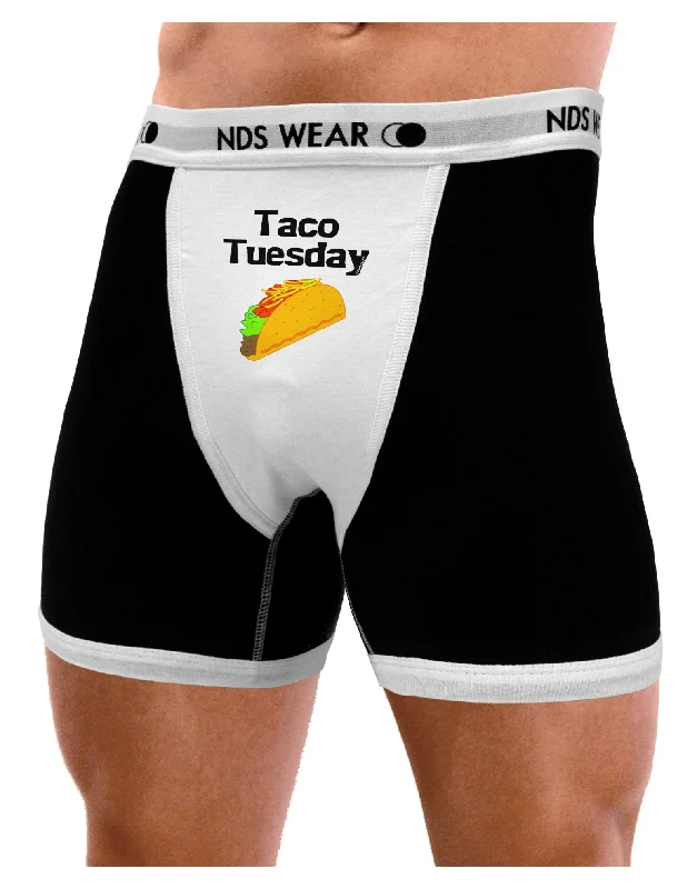 Men’s cozy modal trunks-Taco Tuesday Design Mens Boxer Brief Underwear by TooLoud