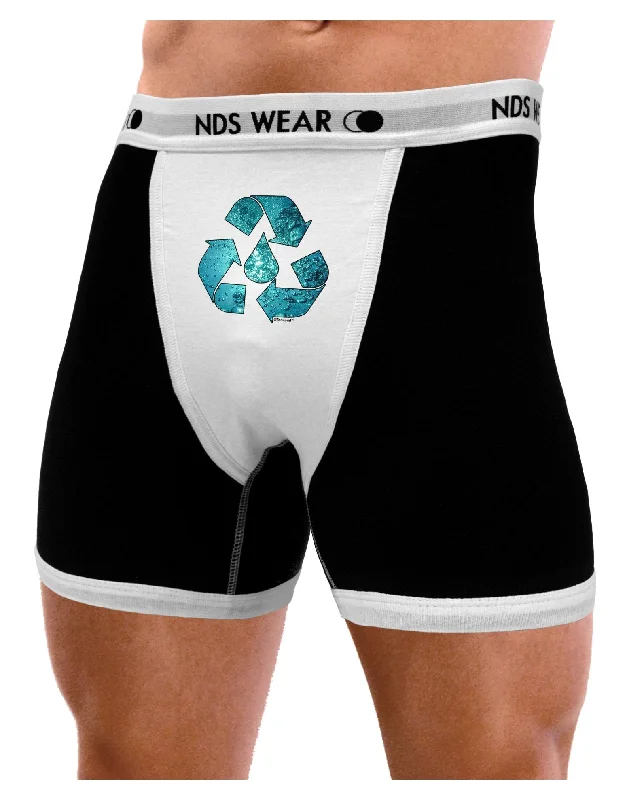 Men’s supportive microfiber briefs-Water Conservation Mens Boxer Brief Underwear by TooLoud