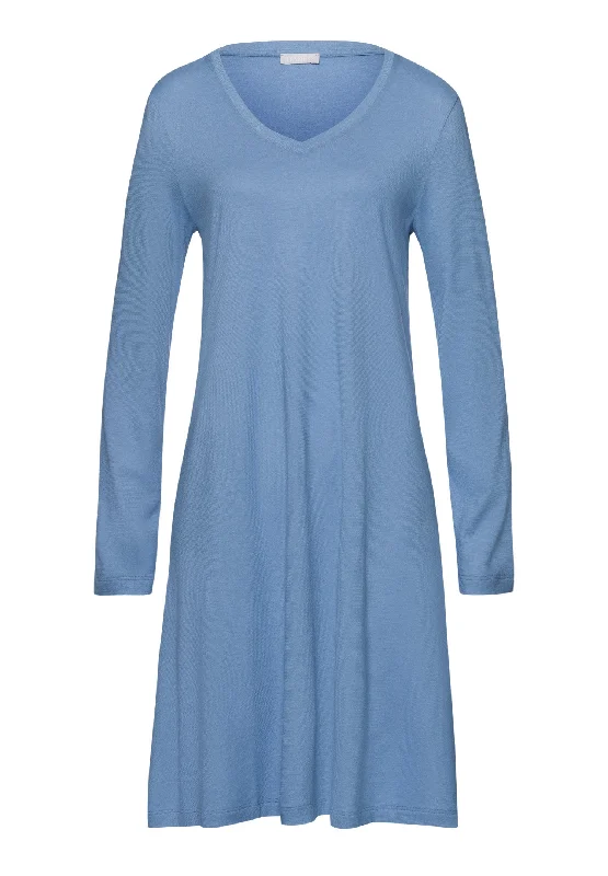 Women’s breathable satin robe-Sleep And Lounge TENCEL™ and Cotton Nightgown | Endless Blue 74847-2533