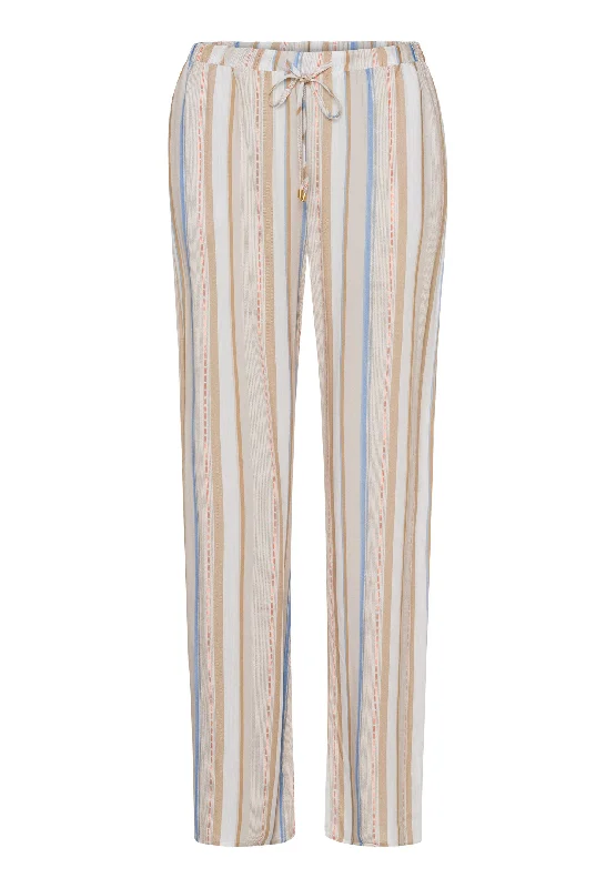 Women’s cozy fleece pajamas-Sleep And Lounge Woven Long Pant | Textured Stripe 77617-2953