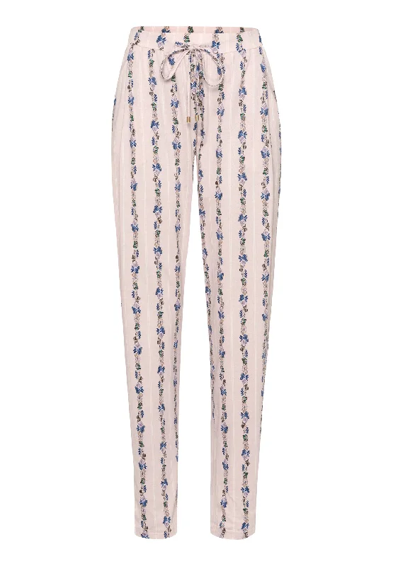 Women’s smooth jersey pajamas-Sleep And Lounge Knit Pants Print | Feminine Stripe 77882-2391