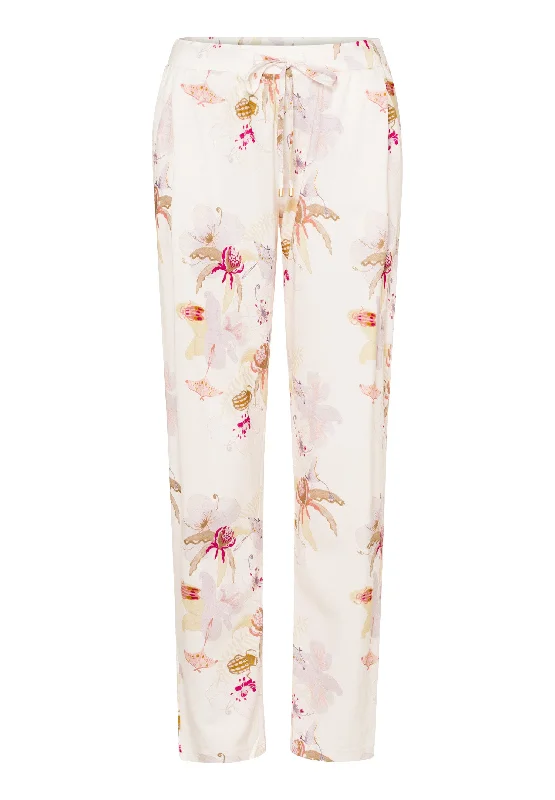 Women’s organic bamboo pajamas-Sleep And Lounge Knit Pants Print | Bustling Garden 77882-2956