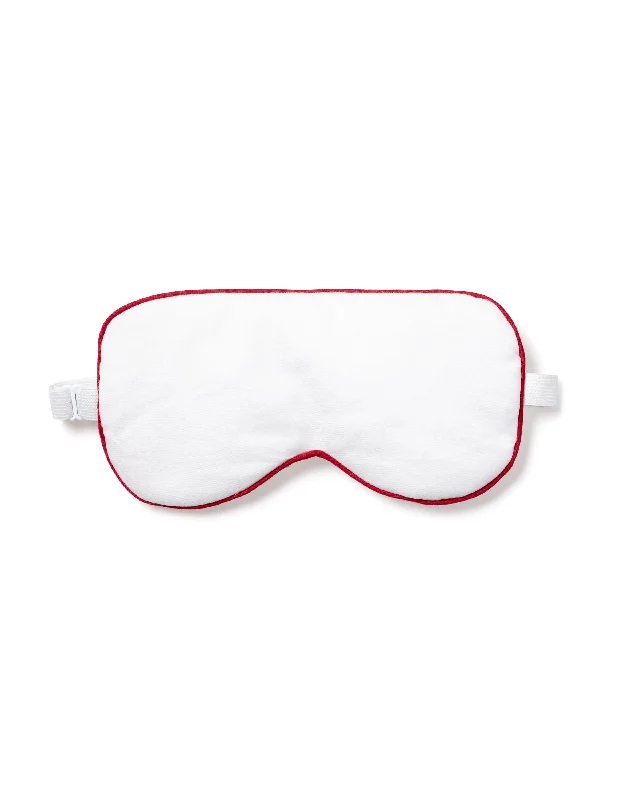 Women’s floral lace sleep set-Adult White Eye Mask with Red Piping