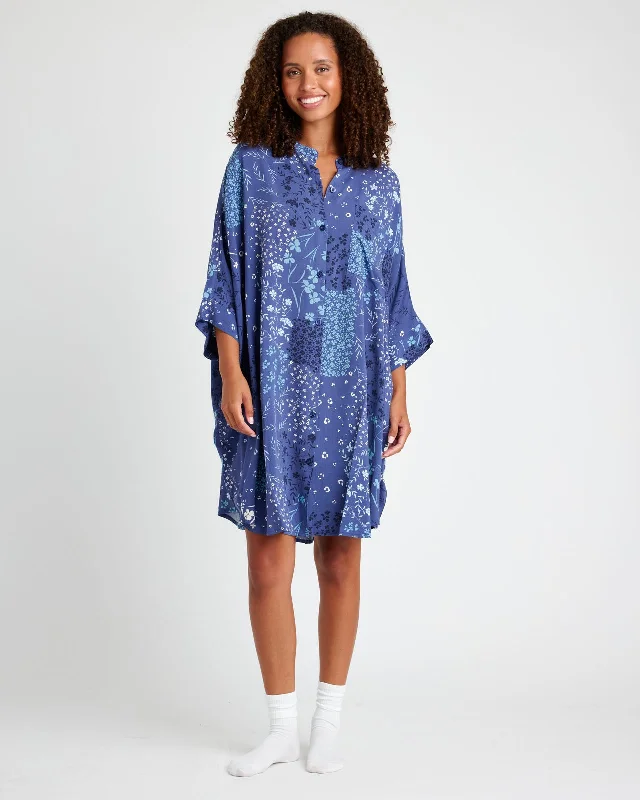 Women’s short-sleeve modal sleepwear-Ditsy Patchwork Sleep Shirt