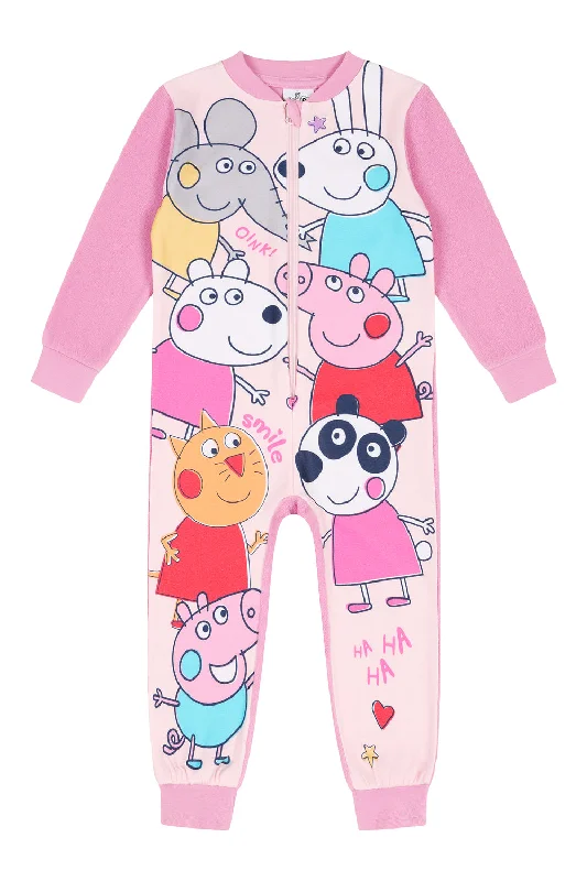 Women’s cozy modal sleep set-Girls Peppa Pig And Friends Sleepsuit Pink Kids