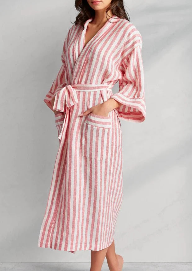 Women’s comfy modal robe-Holbox Linen Bathrobe