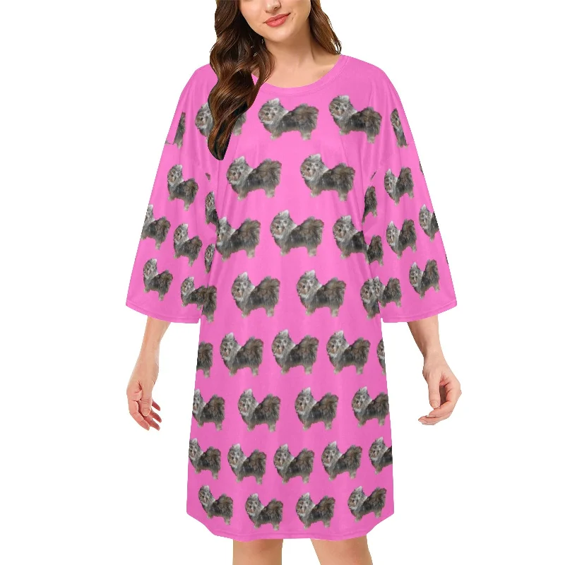 Women’s plush flannel sleepwear-Minnie Oversized Sleep Shirt