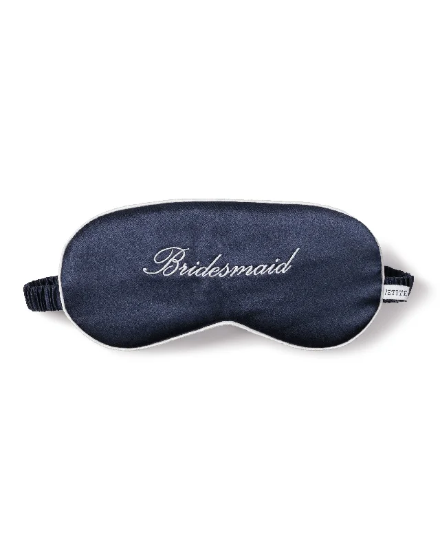 Women’s lightweight jersey sleep set-Navy Silk Bridesmaid Sleep Mask