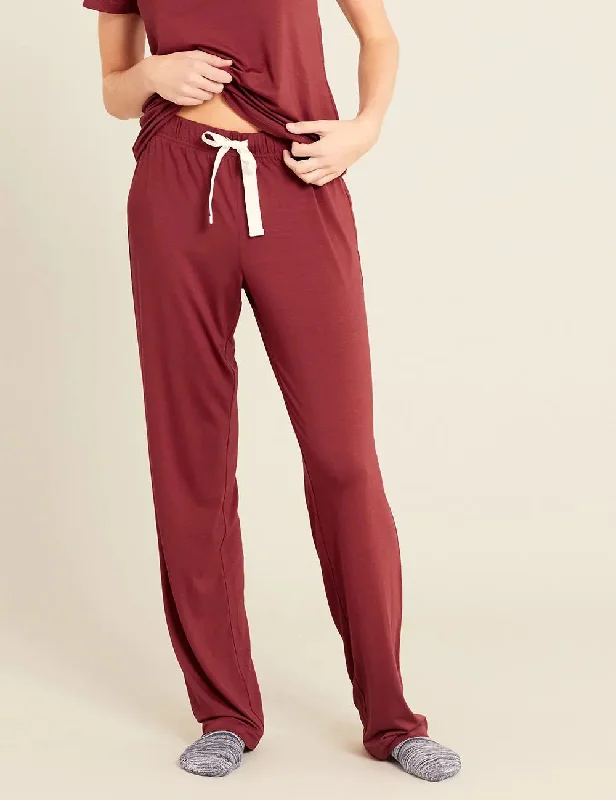 Women’s cozy lace-trim pajamas-Ruby Goodnight Women's Bamboo Sleep Trouser