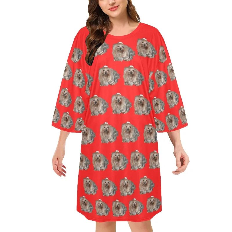 Women’s cozy bamboo robe-Sissi Oversized Sleep Shirt