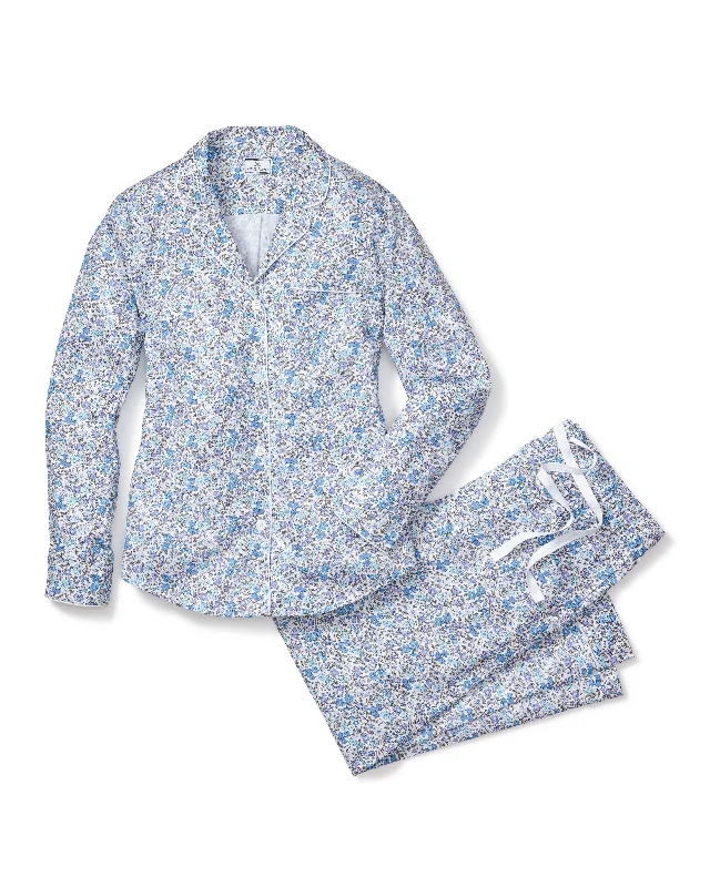 Women’s soft flannel sleepshirt-Women's Fleur D'Azur Pajama Set