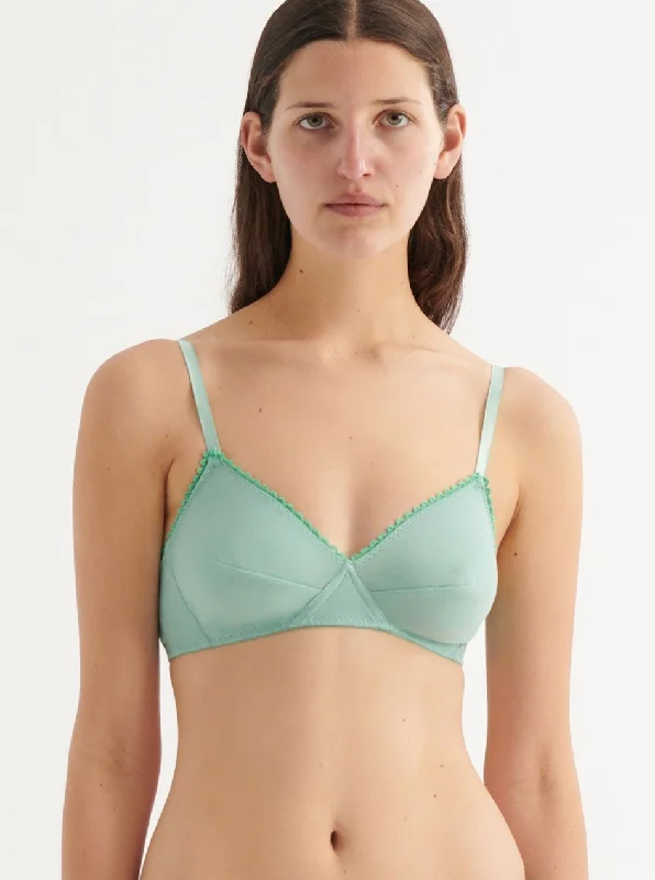 Women’s silky shaping thong-Araks: Antonia Cotton Bralette - Sage