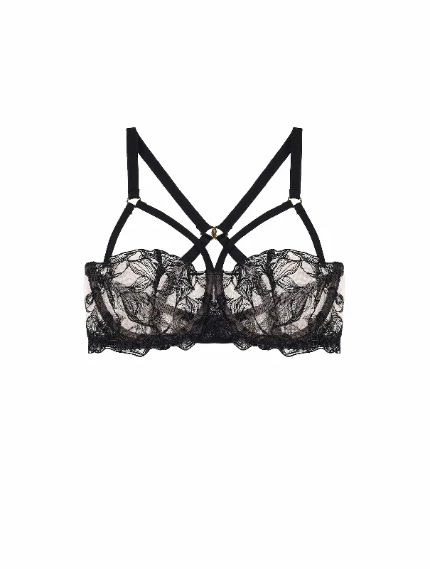 Women’s floral high-cut panties-Audrey Strap Balcony Bra