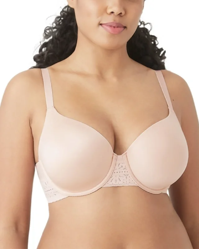 Women’s breathable cheeky panties-B. Tempt'd by Wacoal Future Foundations Underwire T-Shirt Bra with Lace (More colors available) - 953253 - Rose Smoke