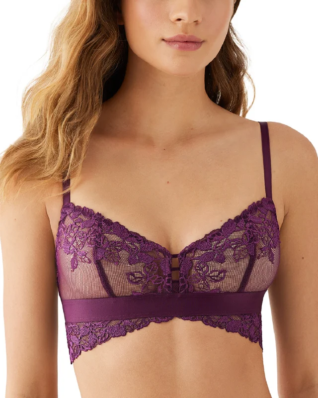 Women’s breathable satin thong-B. Tempt'd by Wacoal Opening Act Bralette - 910227 - Potent Purple