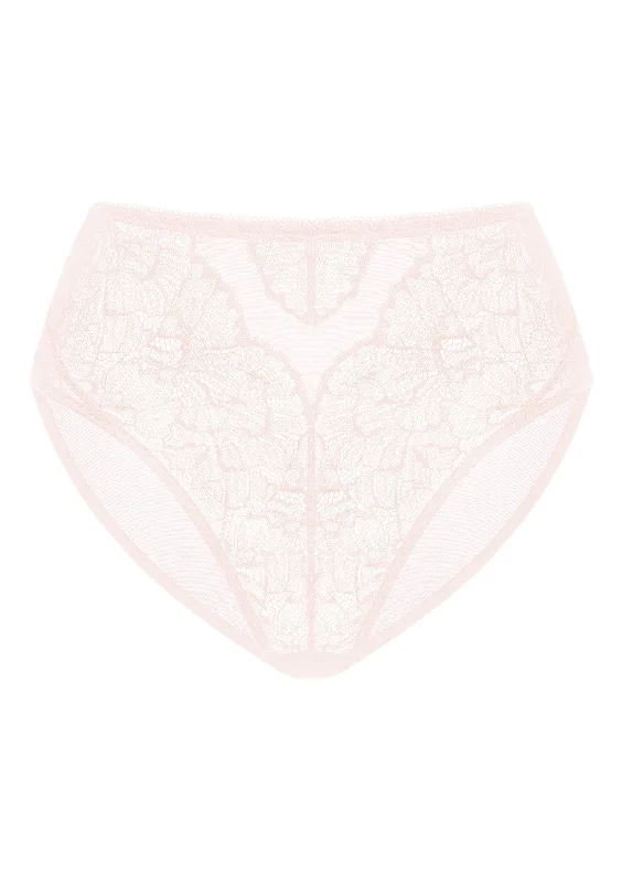 Women’s quick-dry hipster panties-Blossom High-Rise Dusty Peach Lace Brief Underwear