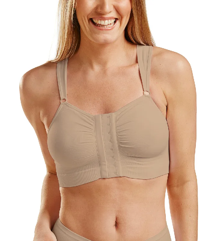 Women’s low-rise floral panties-Carefix Bella Front Closure Comfort/Sleep Bra (321250) - Nude