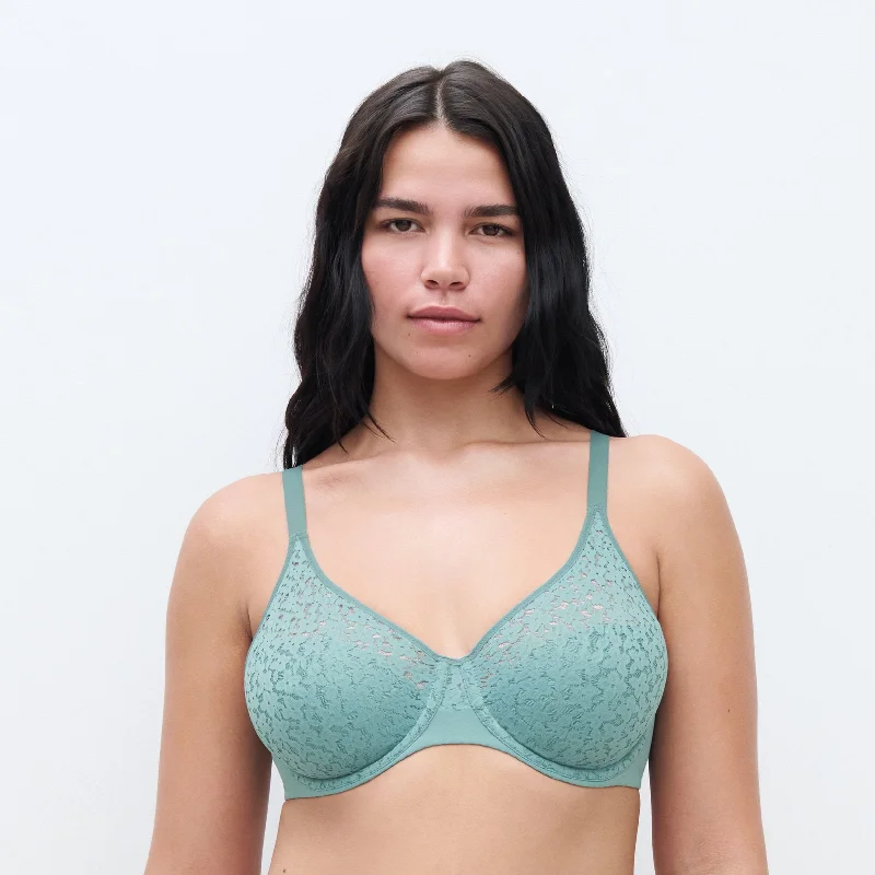 Women’s invisible cotton thong-Chantelle Norah Comfort Underwire Bra - Peacock