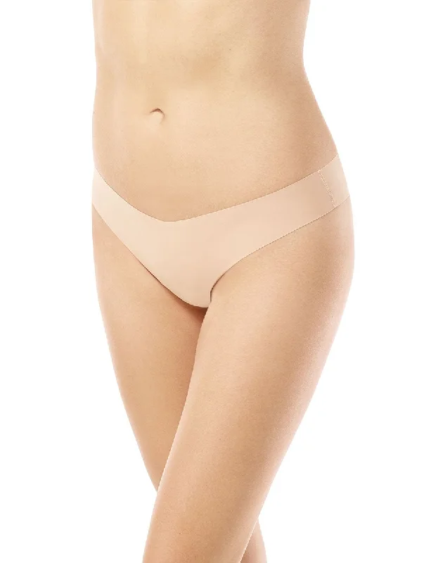 Women’s breathable cheeky panties-Commando Solid Color Thong