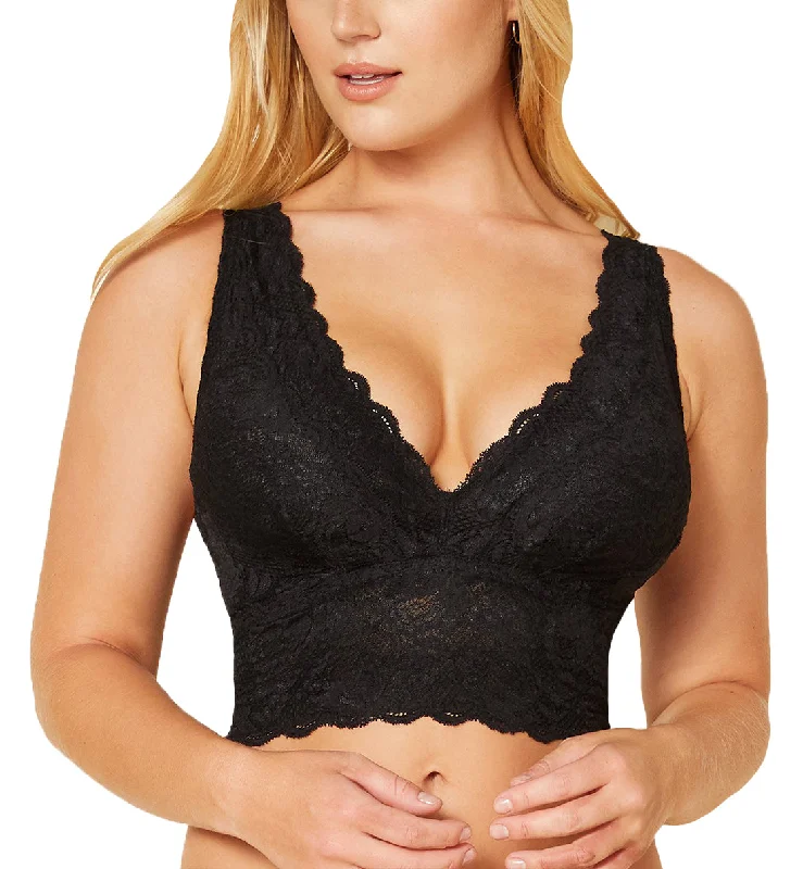 Women’s low-rise cotton panties-Cosabella Never Say Never CURVY Plungie Longline Bralette (NEVER1385) - Black