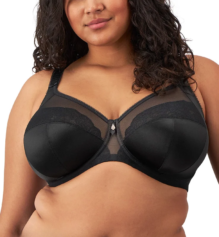 Women’s soft microfiber briefs-Elomi Cate Allure Full Cup Banded Underwire Bra (302405) - Black