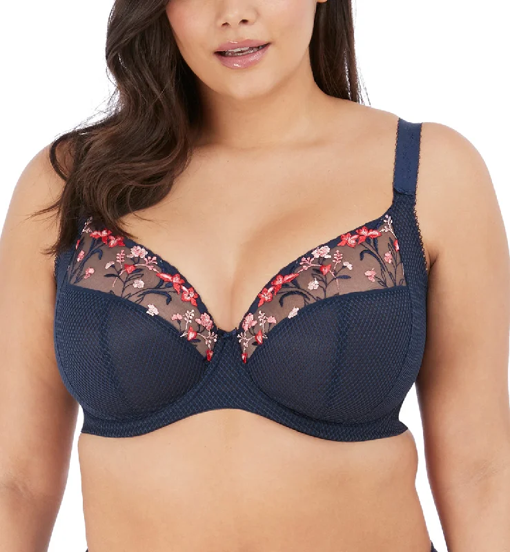 Women’s high-waist lace panties-Elomi Charley Banded Plunge Underwire Bra (4380) - Navy