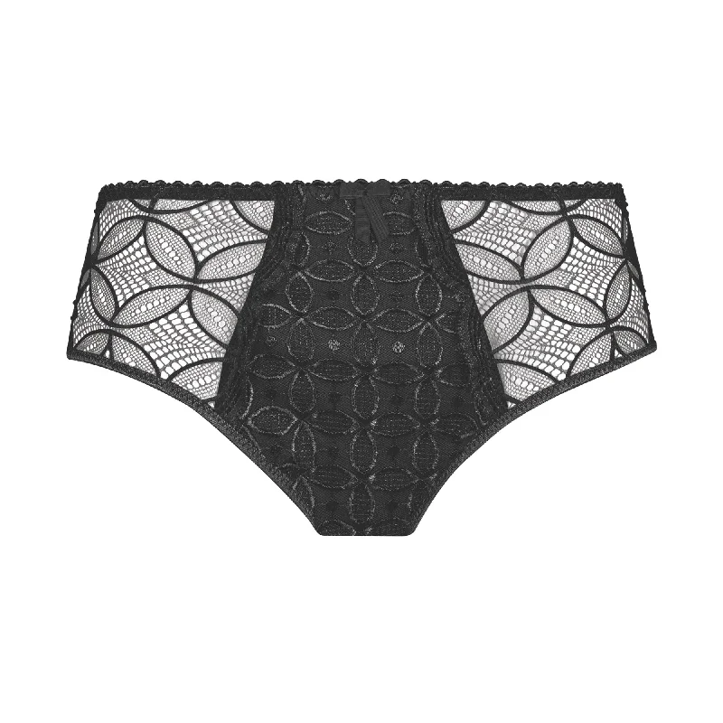 Women’s silky lace-trim thong-Empreinte Romy Embroidery Panty