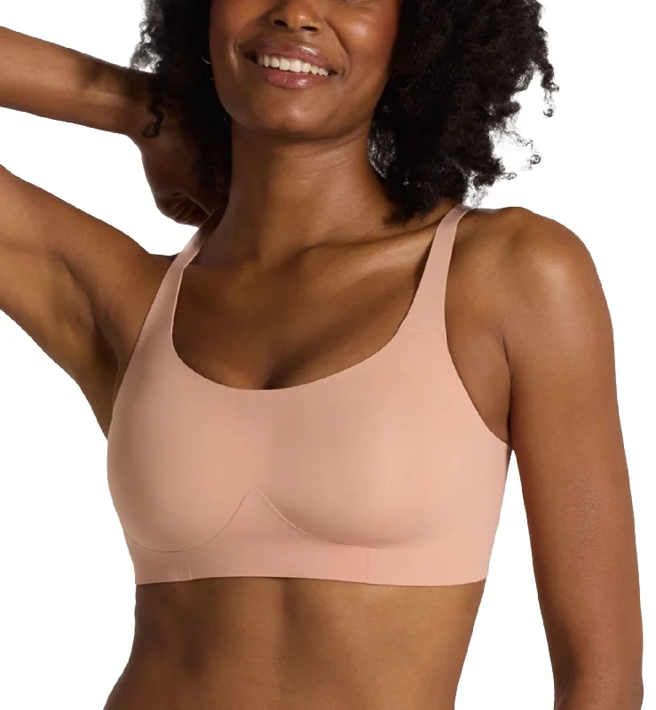 Women’s soft boyshort underwear-Evelyn & Bobbie STRUCTURED SCOOP Bralette (1801) - Himalayan Salt