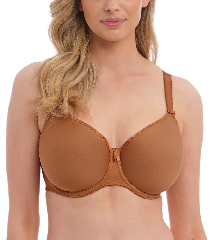 Women’s bold geometric bikini-Fantasie Rebecca Essentials Molded Spacer Underwire Bra (101310) - Cinnamon