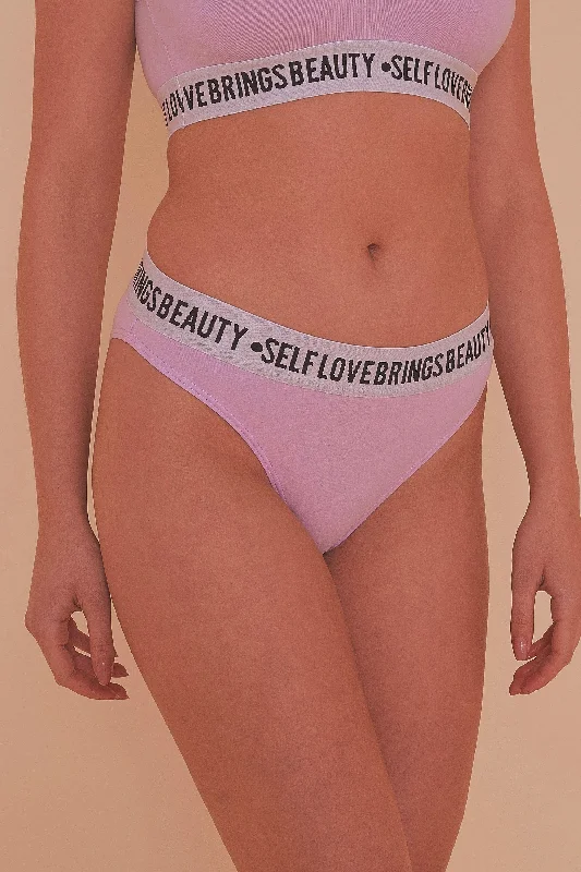 Women’s trendy striped briefs-Felicity Hayward Self Love Lilac Brief