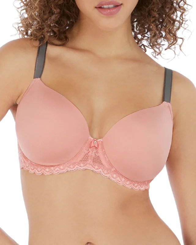 Women’s supportive seamless briefs-Freya Offbeat Underwire Molded Demi Bra - AA5450 - Rosehip