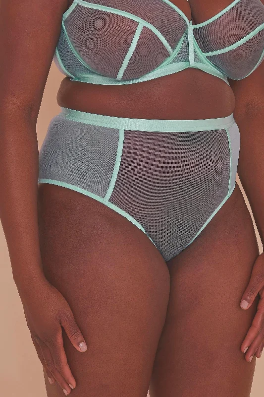 Women’s cozy modal bikini-Misha Turquoise Strappy Brief