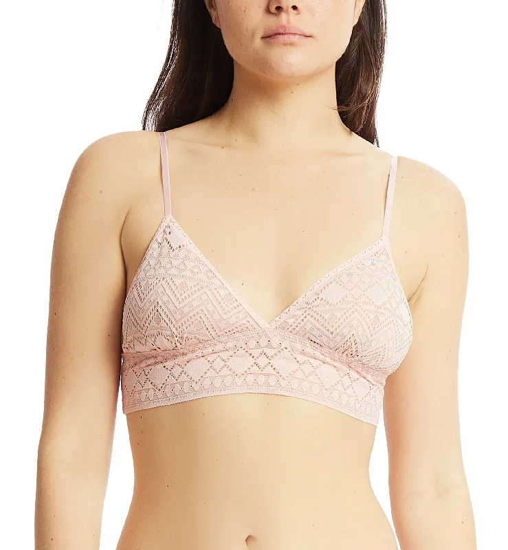 Women’s quick-dry lace panties-Hanky Panky Gem Lace Padded Triangle Bralette (497002) - Sweet Chamomile