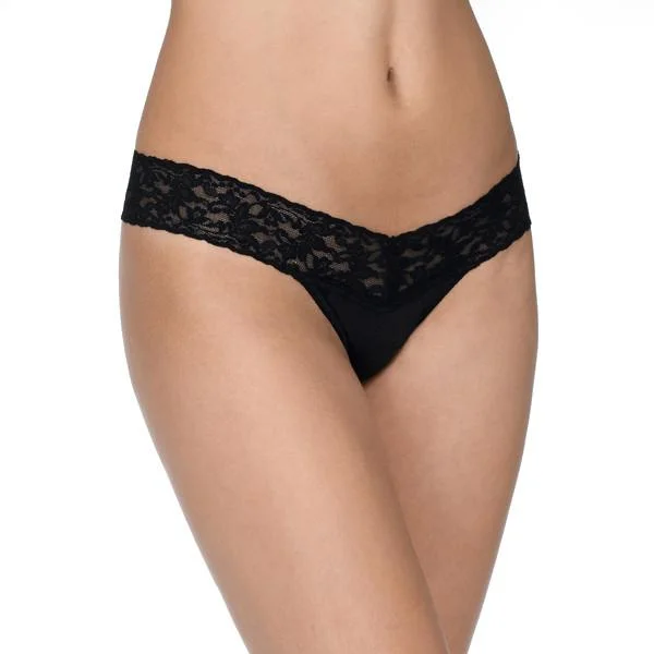 Women’s cozy modal briefs-Hanky Panky Cotton With A Conscience Low Rise Thong