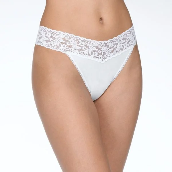 Women’s low-rise cotton panties-Hanky Panky Cotton With A Conscience Original Rise Thong