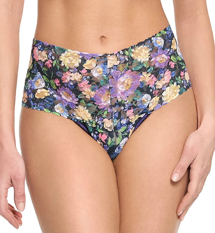 Women’s cotton blend hipster-Hanky Panky Printed Retro Lace Thong (PR9K1926) - Dream Garden