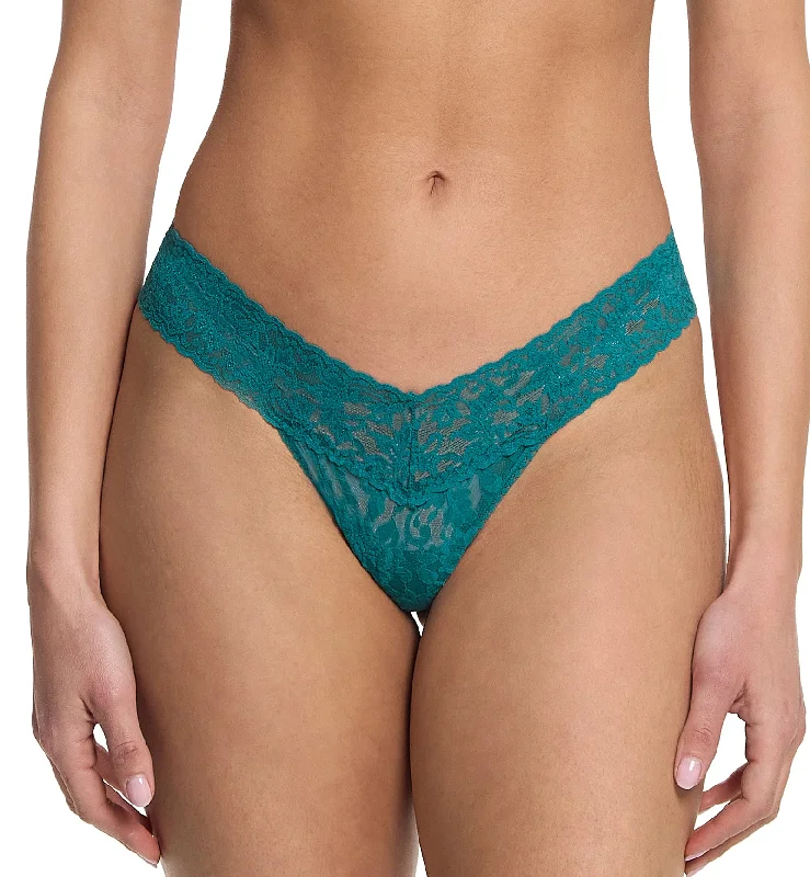 Women’s organic bamboo briefs-Hanky Panky Signature Lace Low Rise Thong (4911P) - Northern Lights