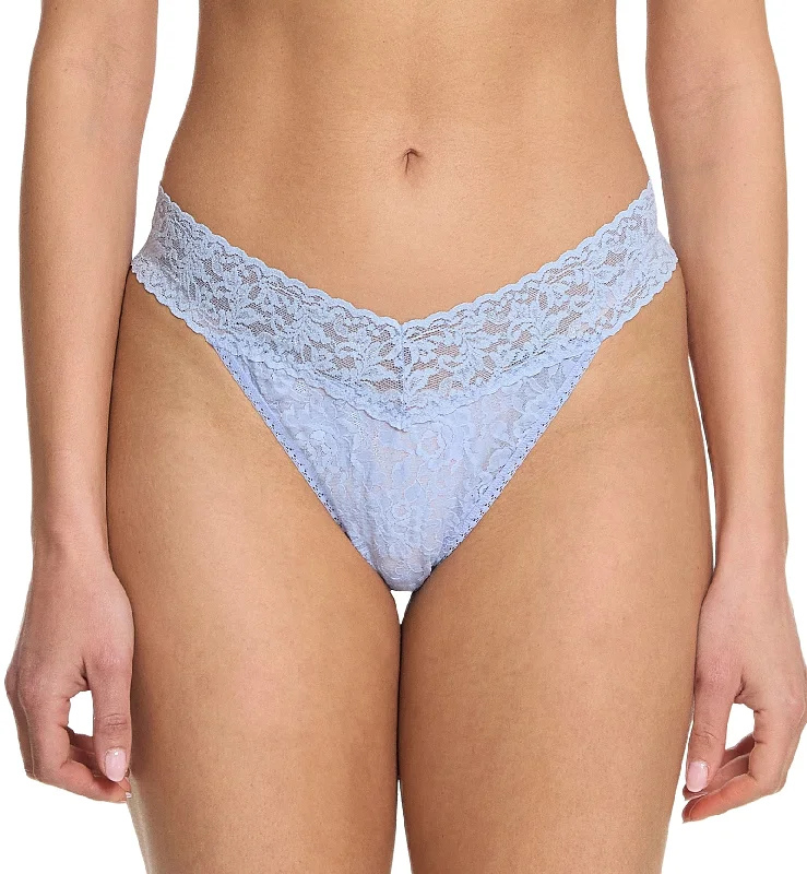 Women’s cotton seamless panties-Hanky Panky Signature Lace Original Rise Thong (4811P) - Clarity