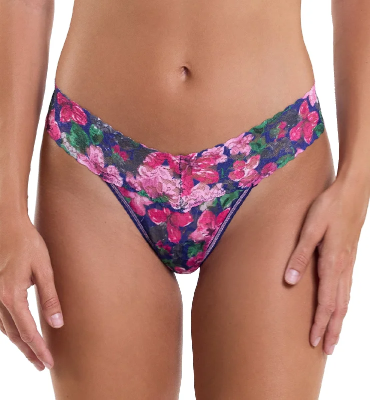 Women’s soft jersey panties-Hanky Panky Signature Lace Printed Low Rise Thong (PR4911P) - Tis The Season