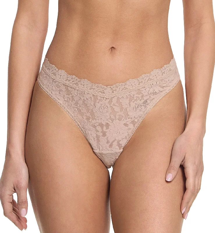 Women’s bold stripe hipster-Hanky Panky Signature Lace V-Front High Cut Thong (481854) - Chai