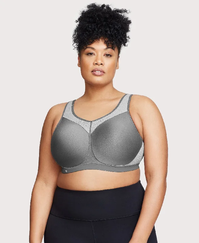 Women’s silky shaping thong-High Impact Underwire Sports Bra Gray