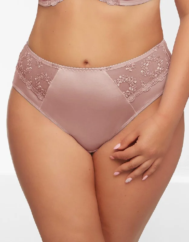 Women’s silky cheeky thong-Kris Line Fortuna Midi Brief Salmon Pink